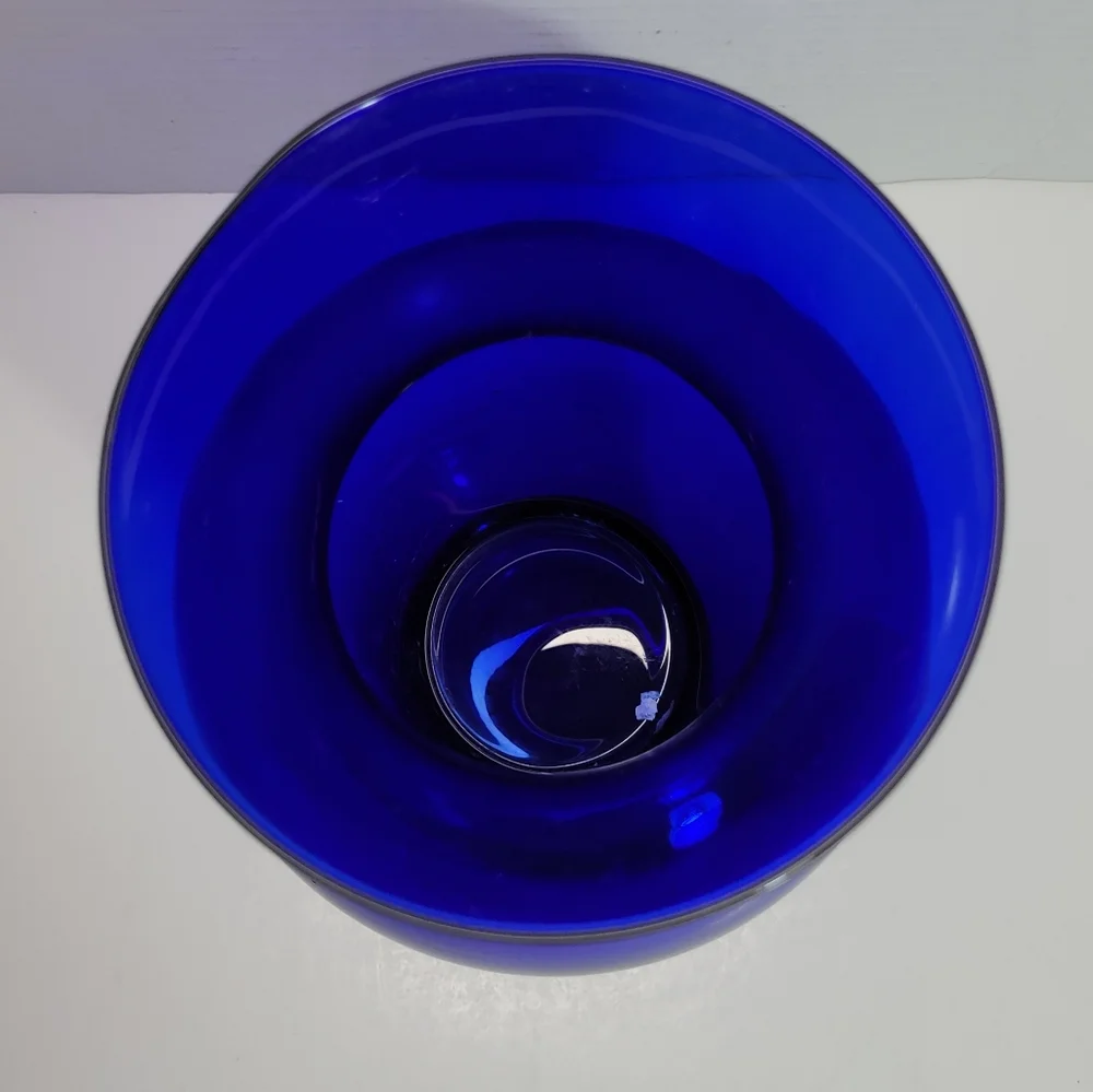Cobalt Blue Extra Large Vintage Glass Vase Excellent Condition